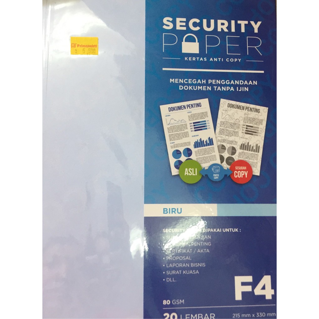 Kertas Watermark Sinar Dunia (ID / Security Paper)