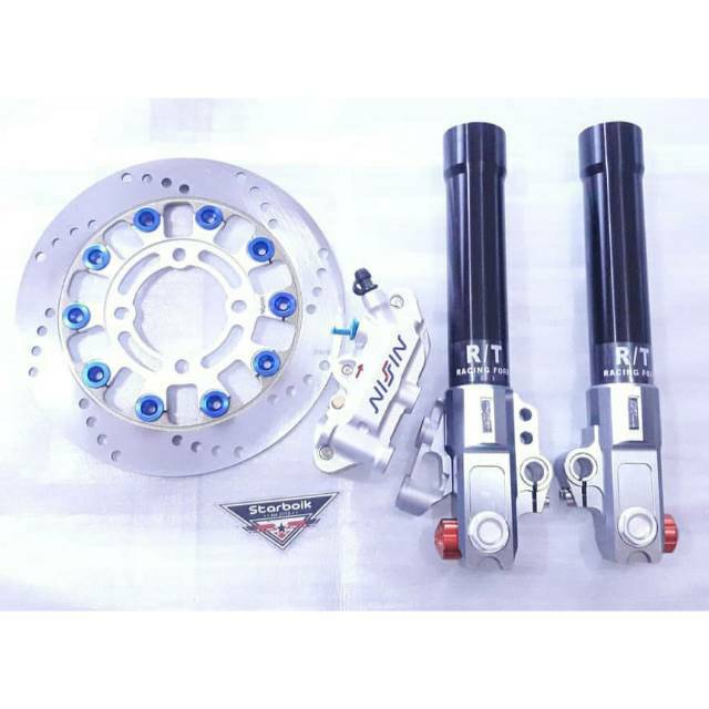 Tabung shock rt stage 6 copy ori kaliper nissin monoblok disc 220mm mio beat vario scoopy fu sonic