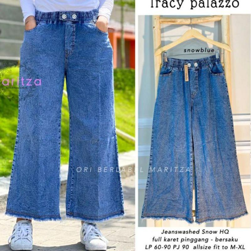 Celana Kulot Jeans Wanita Denim Premium Bawahan Wanita Murah-5