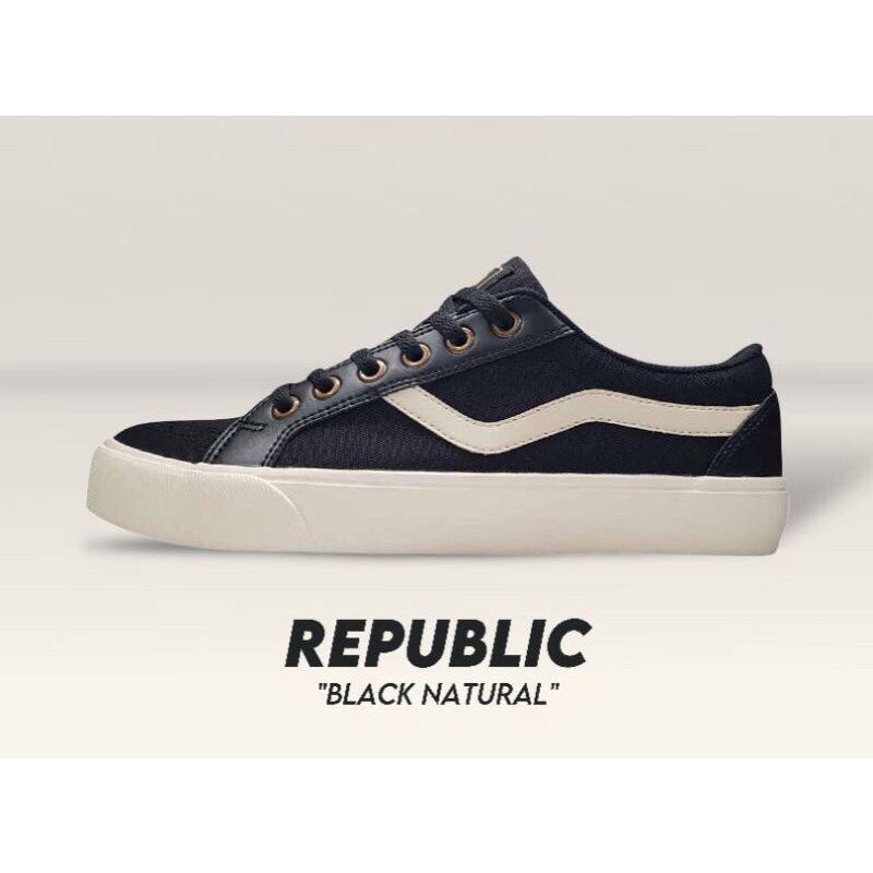 VENTELA REPUBLIK ORIGINAL NEW BLACK NATURAL WHITE NAVY CREAM [ Vantela Original]