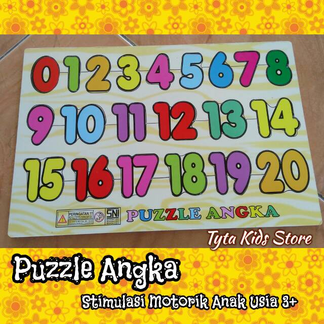 Puzzle Angka 1  20 mainan  edukasi Anak  Shopee Indonesia