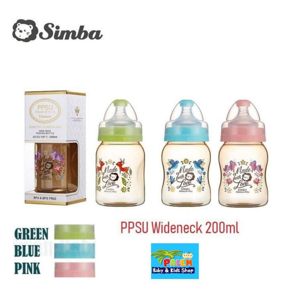 SIMBA Dorothy Wonderland PPSU Wide Neck Feeding Bottle/Botol susu bayi 200ml/7oz &amp; 270ml/9oz