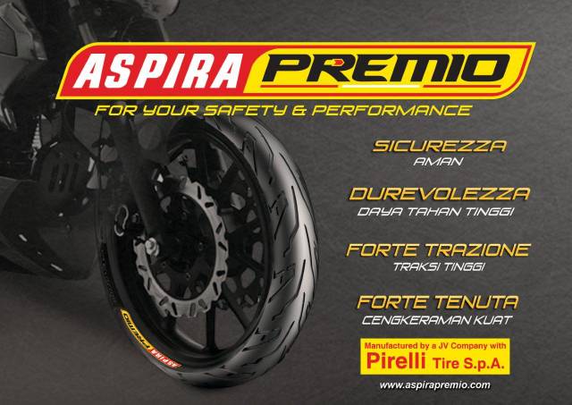Ban tubeless depan Aspira Premio 70/90-17 for Jupiter MX/jupiter Z1/supra x 125/Karisma/blade/Revo