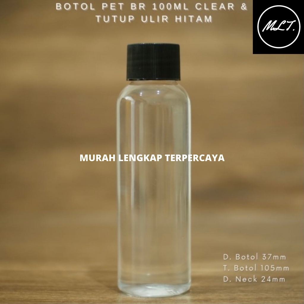 BOTOL BR 100ML ULIR HITAM / BOTOL ULIR 100 ML