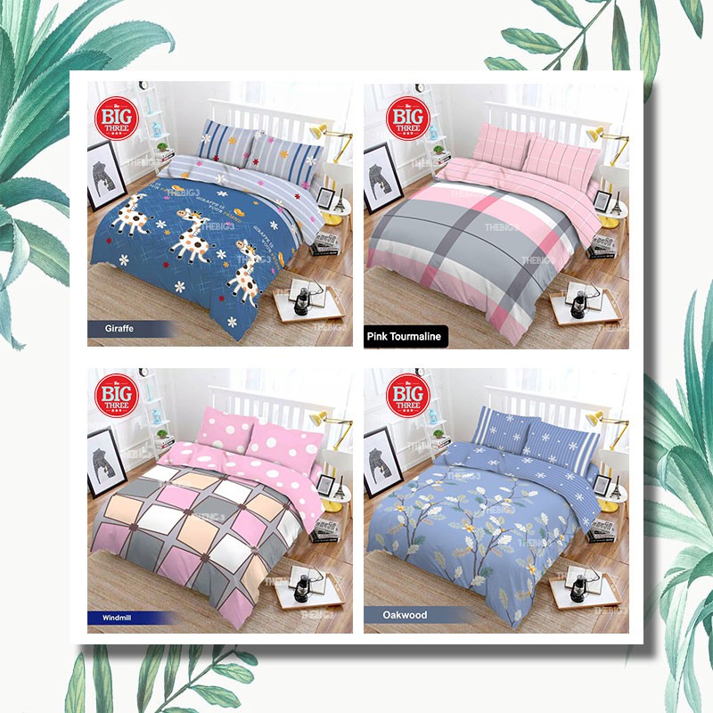 VITO Bedcover + Sprei 180x200 motif Wedding Circus Moo Safari Kyoto Meow Modelista Milano Phantom Barcode Safari Pinky - King 180 160 BC