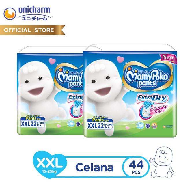 MamyPoko Pants Extra Dry - XXL 22 - Popok Celana - 2 Packs