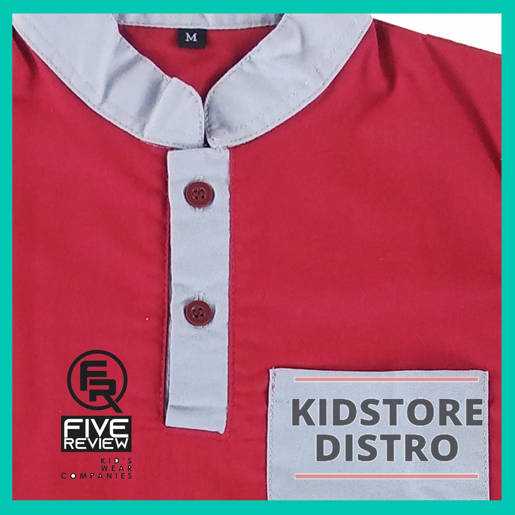 Baju Kurta Anak Cotton Oxford Distro Five Review / Baju Koko Anak / Kemeja Anak