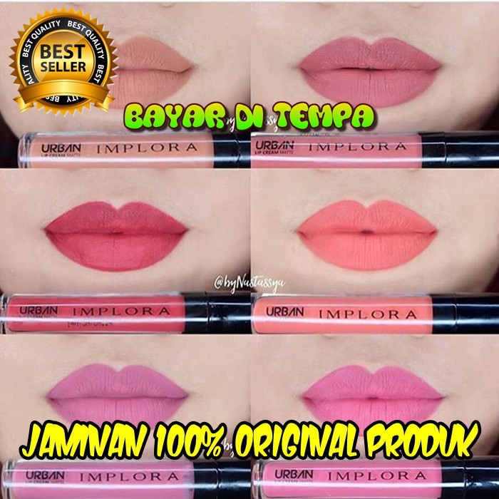 LIP CREAM Implora Matte Lipstik Lipstick Original BPOM Premium NO 1 2 3 4 5 6 -SANGAT ORI