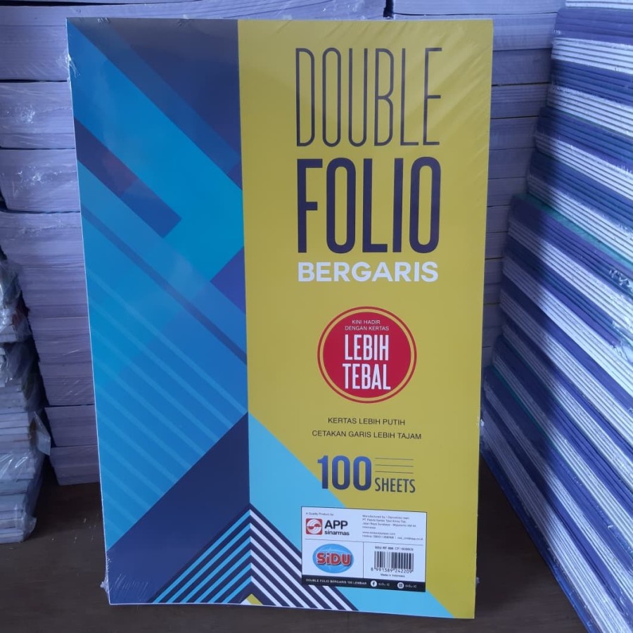 

kertas double folio garis sidu isi 100 lembar