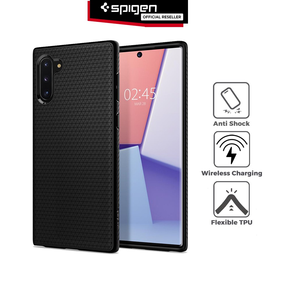 Case Samsung Galaxy Note 10 Plus 5G / Note 10 Spigen Softcase Liquid Air Silicone Original Casing