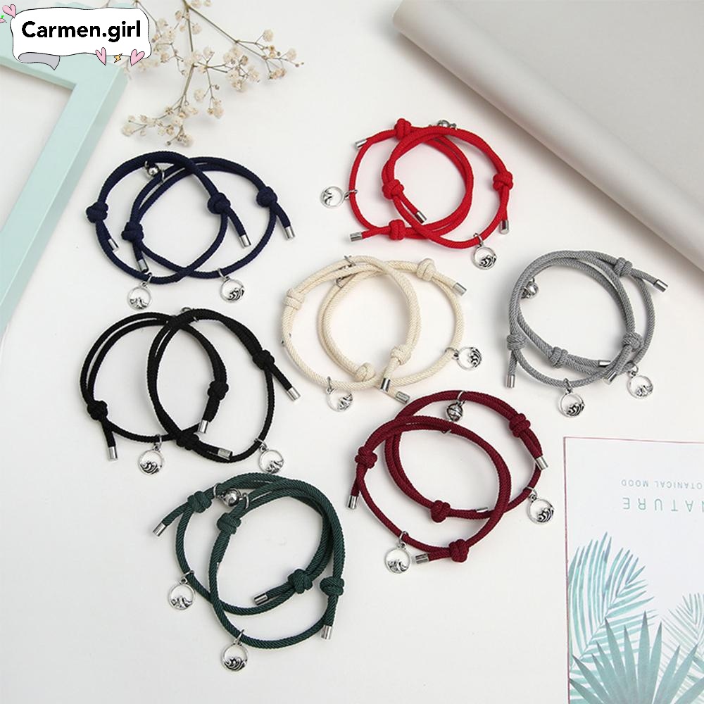 ✅COD 2 Pcs Gelang Magnet Couple Gelang Tali Attract Braided Bracelet/Friendship Rope