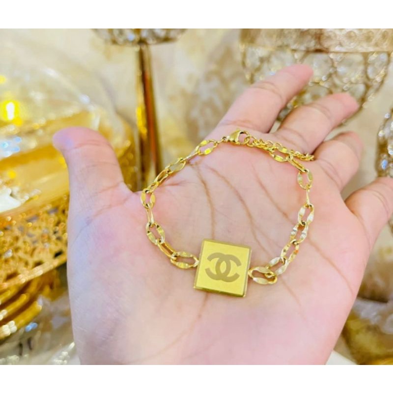 gelang titanium rantai chanel
