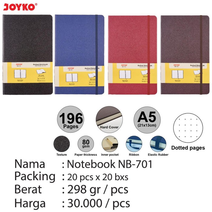 

Diskon Joyko Hardcover Notebook 13X21Cm Dot Limited