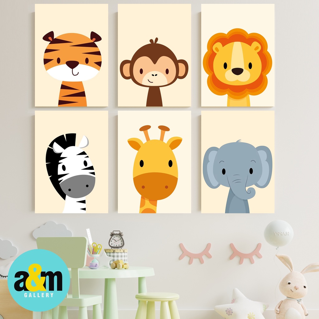 Hiasan Dinding Kamar Bayi (A4) Pajangan Anak Dekorasi Kamar Bayi Wall Decor Tema Pajangan Bayi - A&amp;M