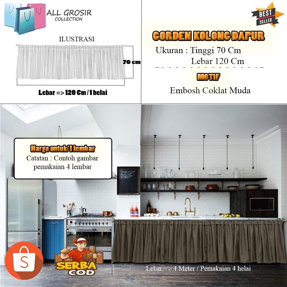 ( TERMURAH )Gorden kolong dapur / Gorden minimalis murah / Gorden embos murah / Gorden kolong murah-3