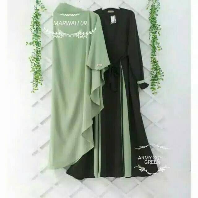 Gamis set marwah syari