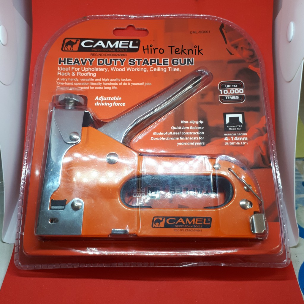 

Stapler Gun CAMEL / Strapler Tembak Jok Motor Gun Tacker / Hekter Tembak