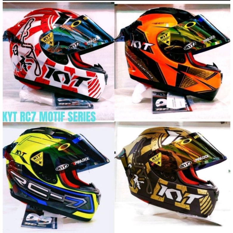 KYT HELM RC7 MOTIF SERIES PAKET GANTENG SNI DOT