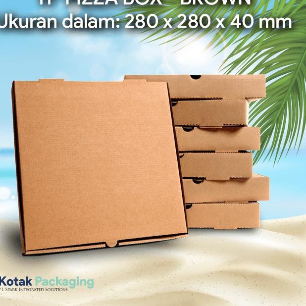 

Kardus Kotak Pizza 28 x 28 x 4 cm Kraft Cokelat Karton Kemasan Box Pizza ✔ 0IS