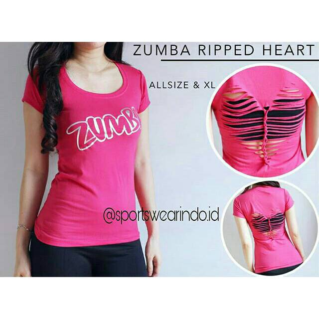 ZUMBA RIPPED LOVE/ Baju Senam Murah/ Baju Zumba Import/ Setelan Senam Original Wanita