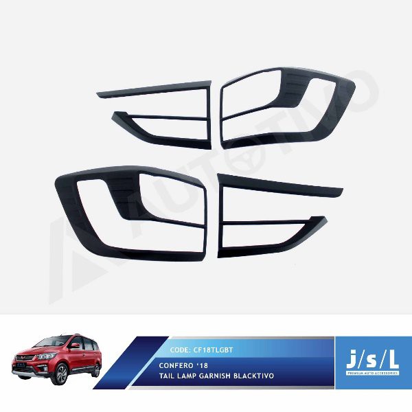 Aksesoris Fariasi Tambahan JSL Garnis Lampu Belakang Wuling Confero S Tail Lamp Garnish Blacktivo