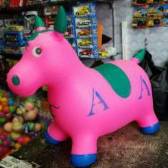 animal jumping kuda karet mainan anak karakter rusa uk L