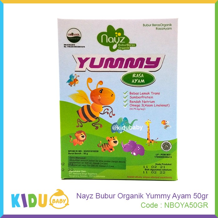 Nayz Bubur Tematik Organik &amp; Nayz Beras Tematik Organik 50gr Makanan Bayi dan Anak Kidu Baby