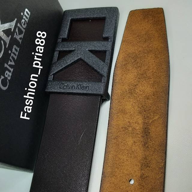 GESPER IKAT PINGANG MEN BELT CK PRIA KULIT ASLI IMPORT MODEL TUSUK