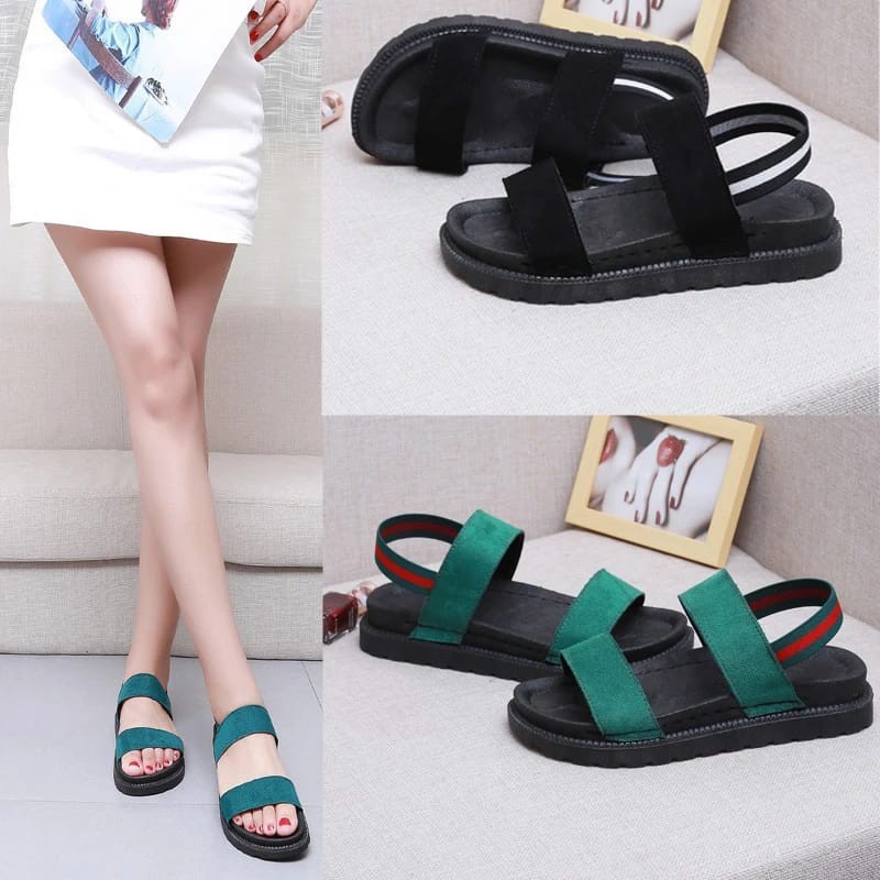 Sandal Wanita YOLAND / Sandal Tali Polos Premium WDS 161