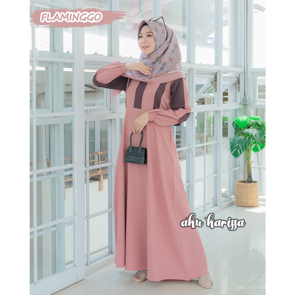 DRESS SYAHIRA ORIGINAL BY AKU KARISSA terbaru simple polos itycrepe baju busana muslim wanita menyusui syari hits