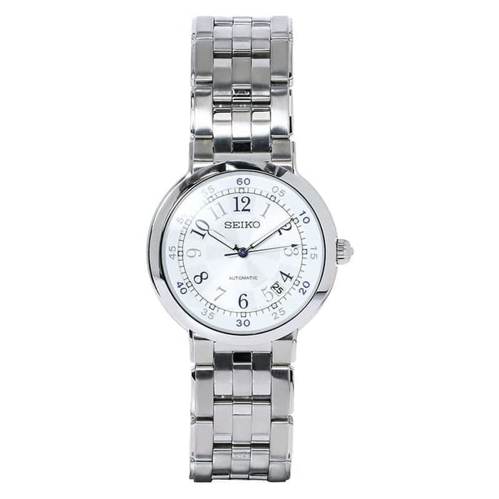 Seiko SNH025K1 Automatic White Dial Stainless Steel - Jam Tangan Pria