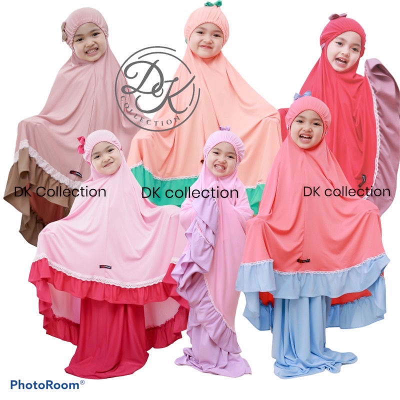 Mukena Anak Aksen pita dan Renda allsize umur 3-6Tahun