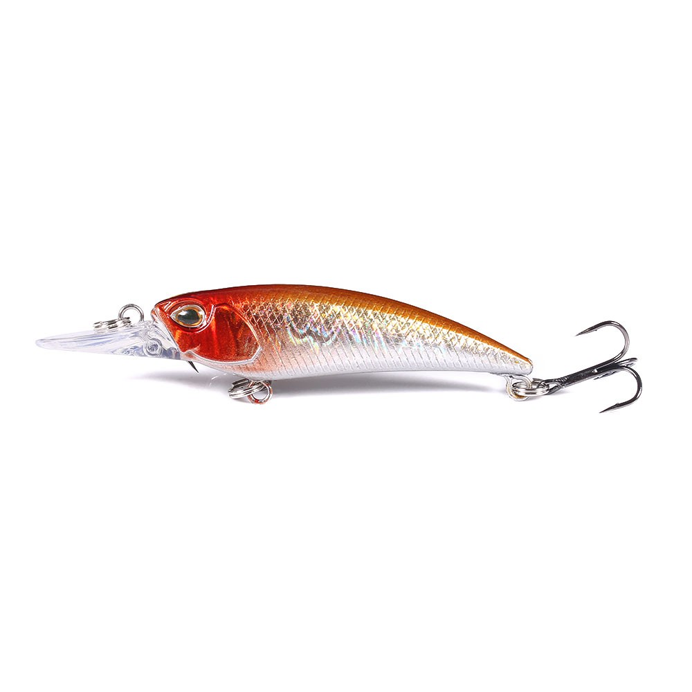 HENGJIA 1PCS 7.5cm/5g Umpan Casting Minnow Fishing Lure Artificial Hard Sinking Bait Fishing Tackle