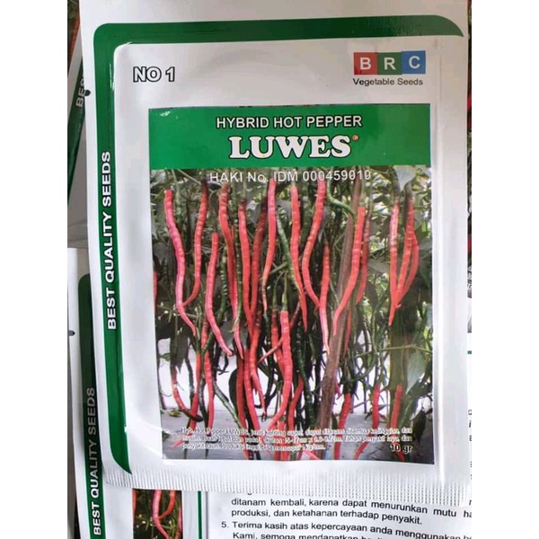Benih Cabei kriting LUWES isi 10gram/dari BRC