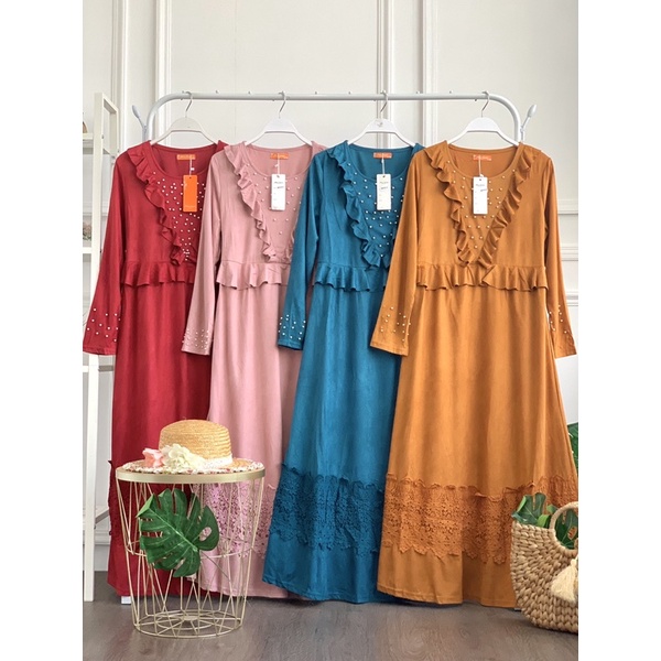 FW D410 Dress Suede Import Premium Quality | Gamis Suede Import Premium