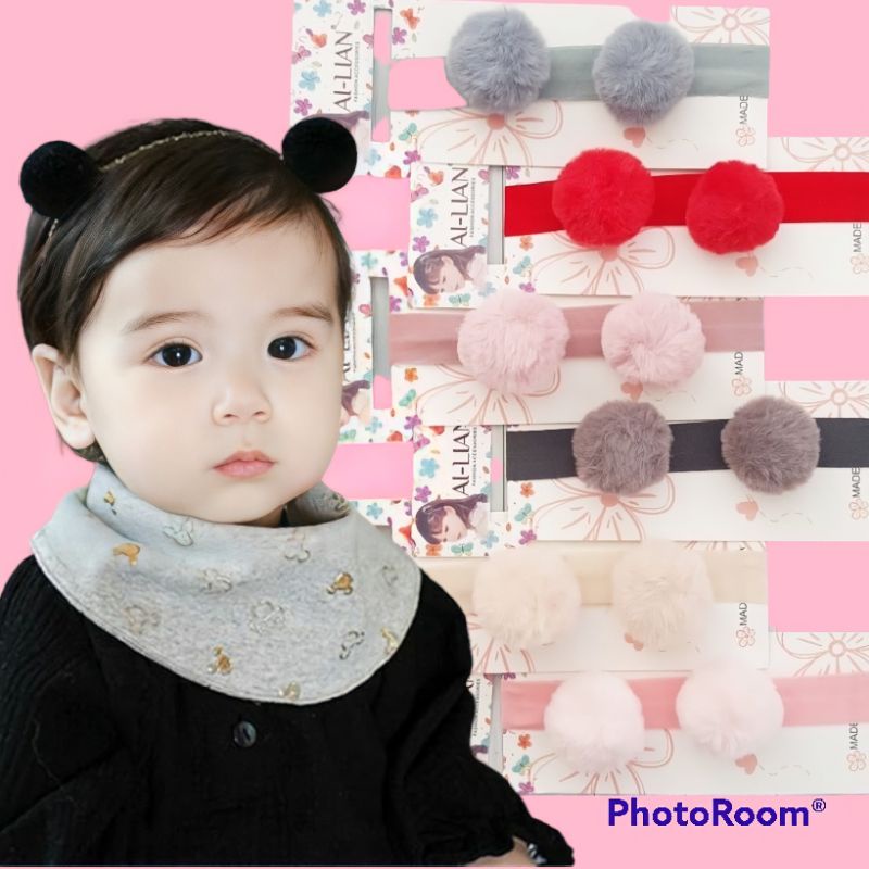 bandana bayi pita kelinci/bandana kelinci/headband rabbit/bandana bayi elastis