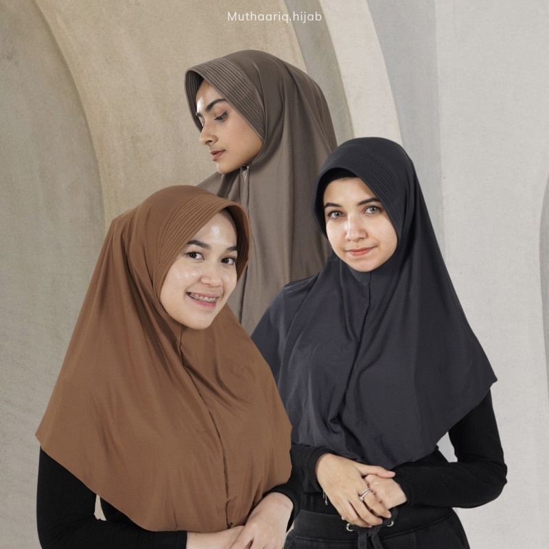 Bergo Sport Hamidah Premium || Jilbab Instan menutupi dada || Kerudung syari