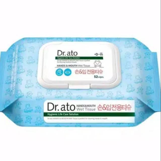 DR. ATO HANDS & MOUTH WET TISSUE 52WIPES/TISSUE BASAH ANTI BAKTERI