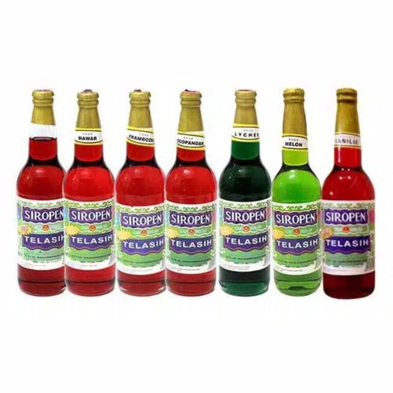 

siropen telasih cap bulan 630 ml botol kaca mawar frambozen cocopandan