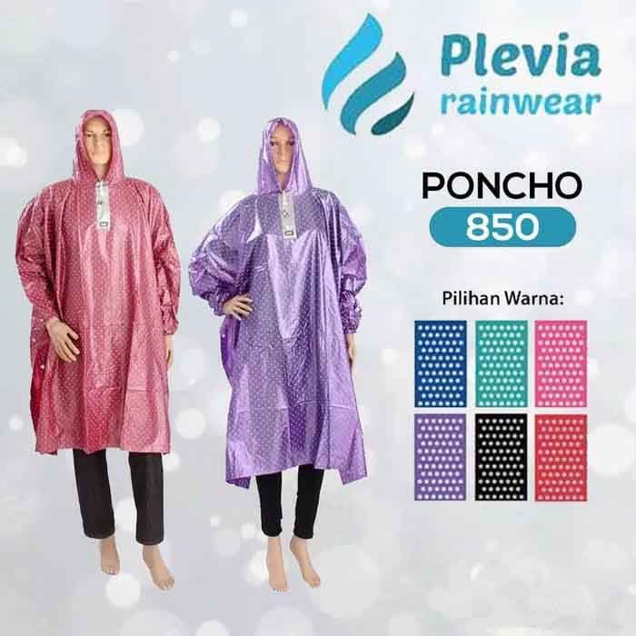 Jas Hujan Ponco Lengan Polkadot Jas Hujan Ponco Polkadot POP 850 PLEVIA