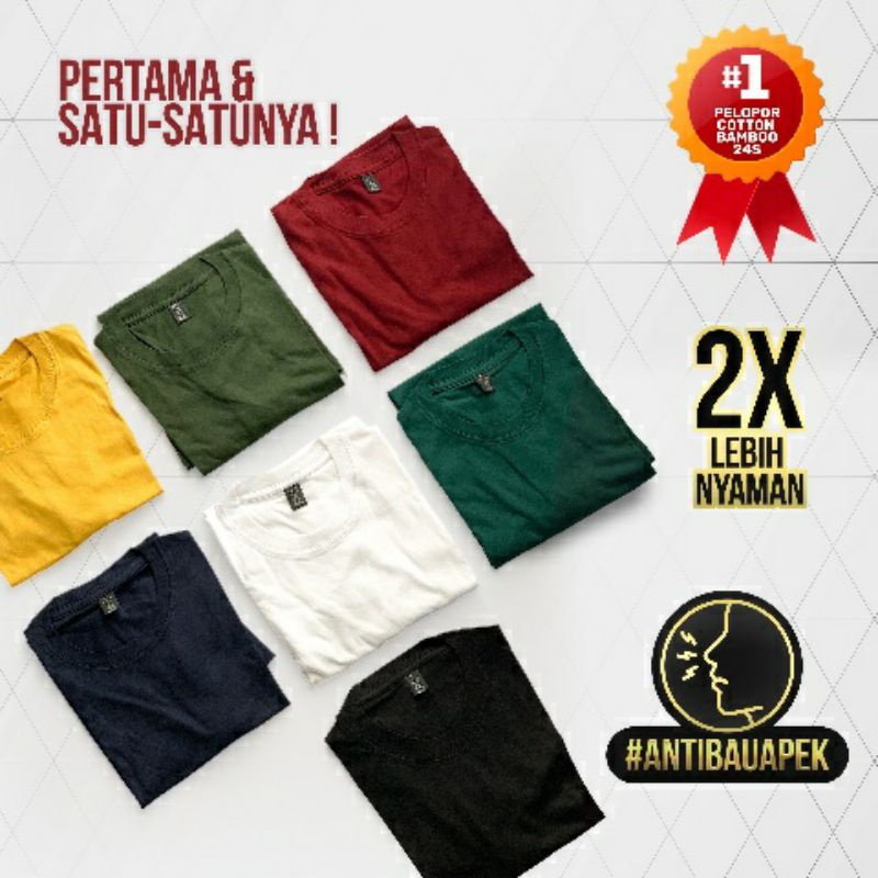 ( Cotton Bamboo 24S ) Kaos Polos Lengan Panjang 100% Cotton Bamboo 24S