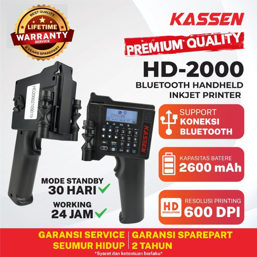 INKJET PRINTER HANDHELD KASSEN HD-2000 - HD2000 - FOR EXPIRED DATE