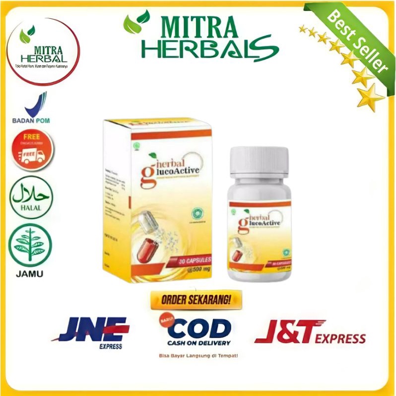 GlucoActive Asli Original Herbal GlucoActive Obat Diabetes Dan Kencing Manis Kadar Gula Darah Tinggi