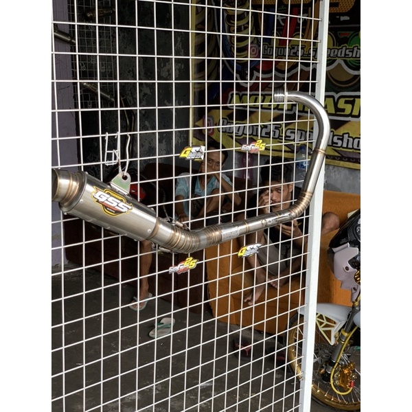 knalpot set crf/klx original gss racing muffler