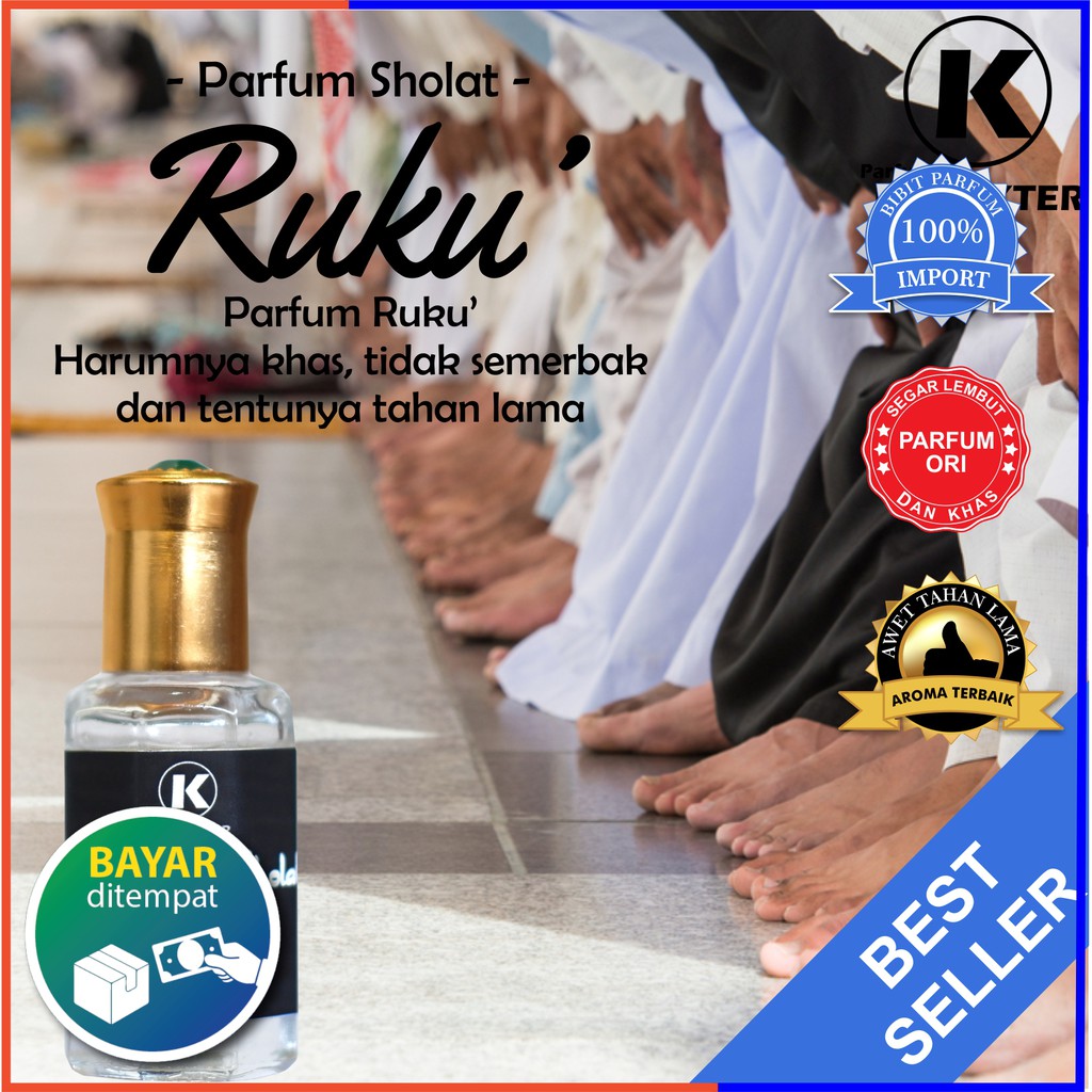 [ Parfum Khusus Sholat ] Parfum Bibit Murni Non Alkohol | Kualitas Grade-A Kemasan Botol Roll 10ml