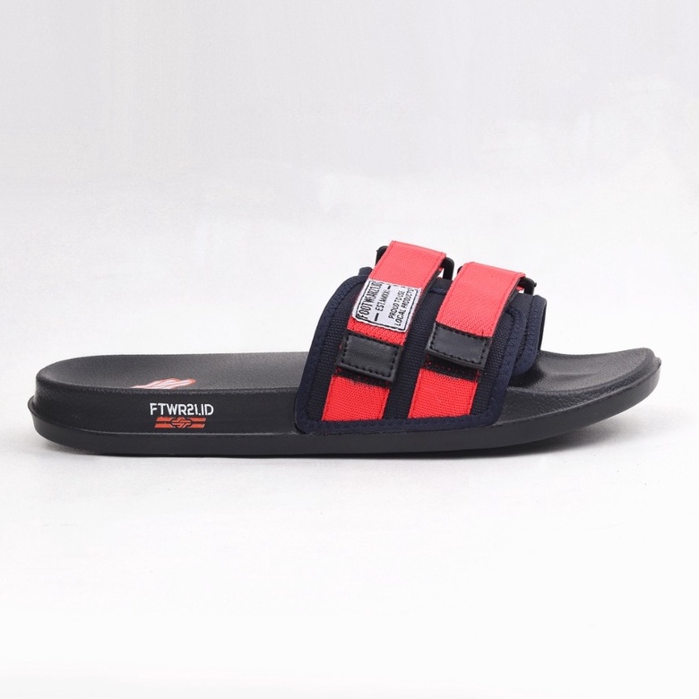 Footwear21.id - Freddo Blue Navy Red | Slippers | Sandal Pria | Slide Slip on | Sendal Anti Licin Ringan Selop  | Sandal Murah