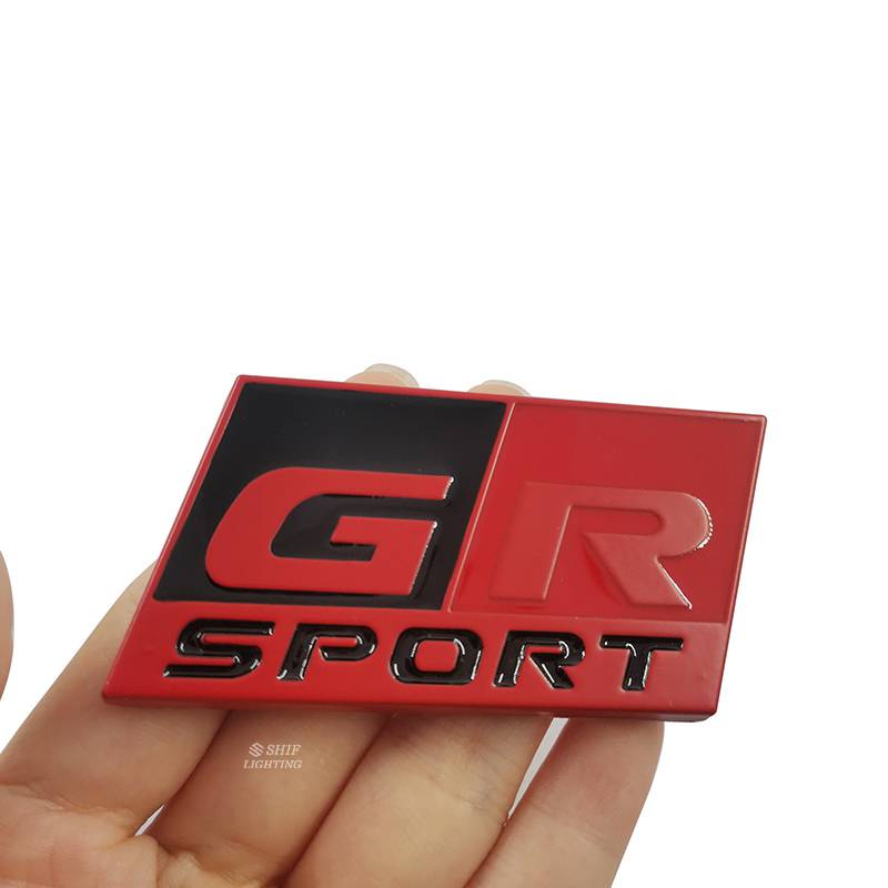 1 X Metal GR SPORT Logo Car Auto Rear Trunk Emblem Sticker Decal Badge Replacement For TOYOTA GR Sport