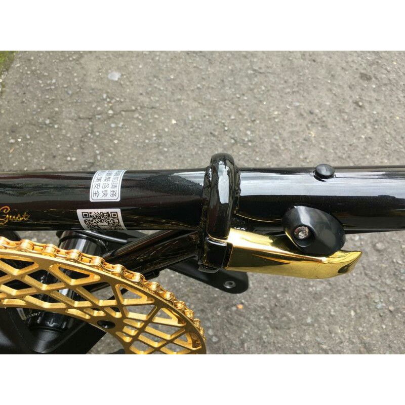 sepeda lipat seli FNHON GUST BLACK GOLD fullbike 9speed