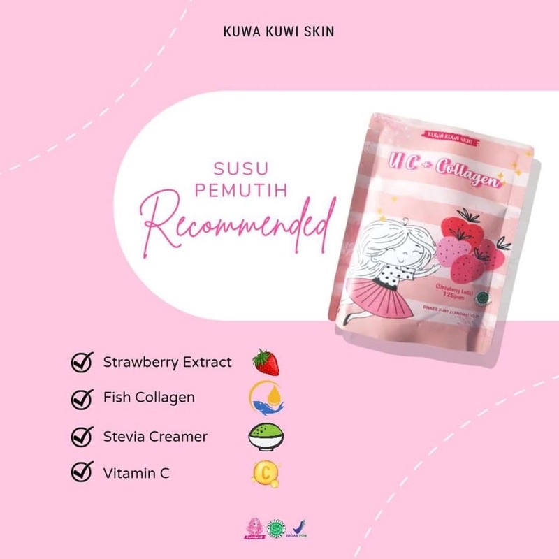 UC COLLAGEN DRINK 125gr BPOM Kuwa Kuwi Skin Minuman Collagen UC+ Pemutih Kulit Ampuh