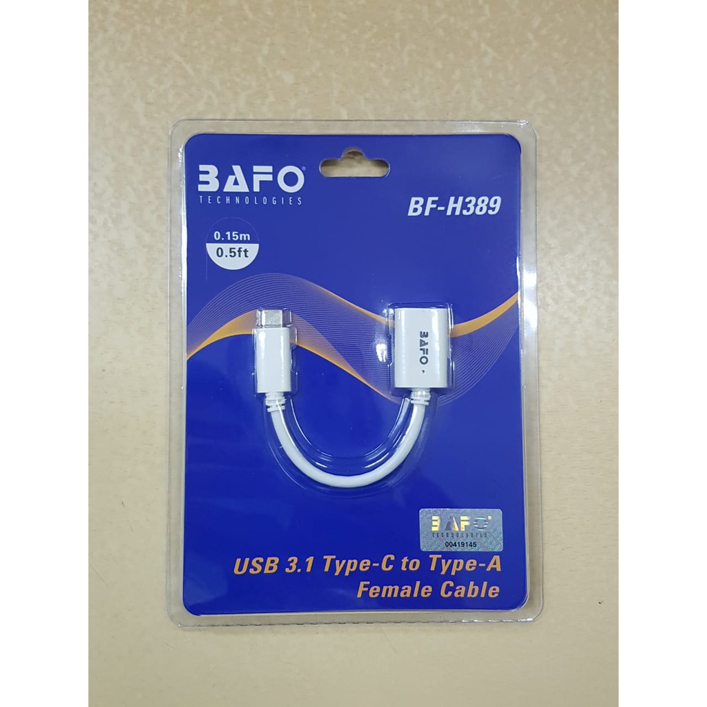 BAFO BF-H389 OTG Usb 3.1 Type-c to Type-a Female Cable / KABEL OTG USB